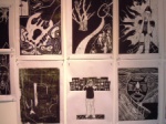 Edward Munch inspired linocuts